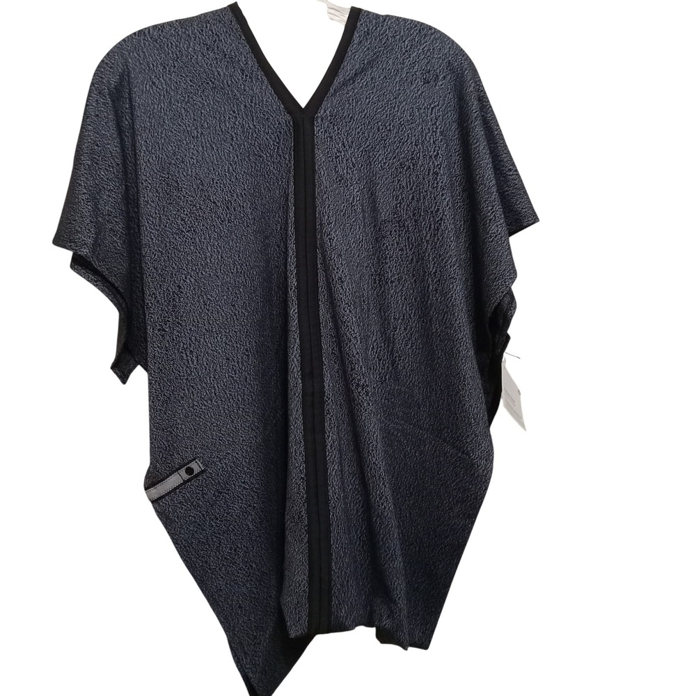 Lululemon Vinyasa Wrap Rulu Fabric‎ Grey Black Textured Poncho Size OneSize